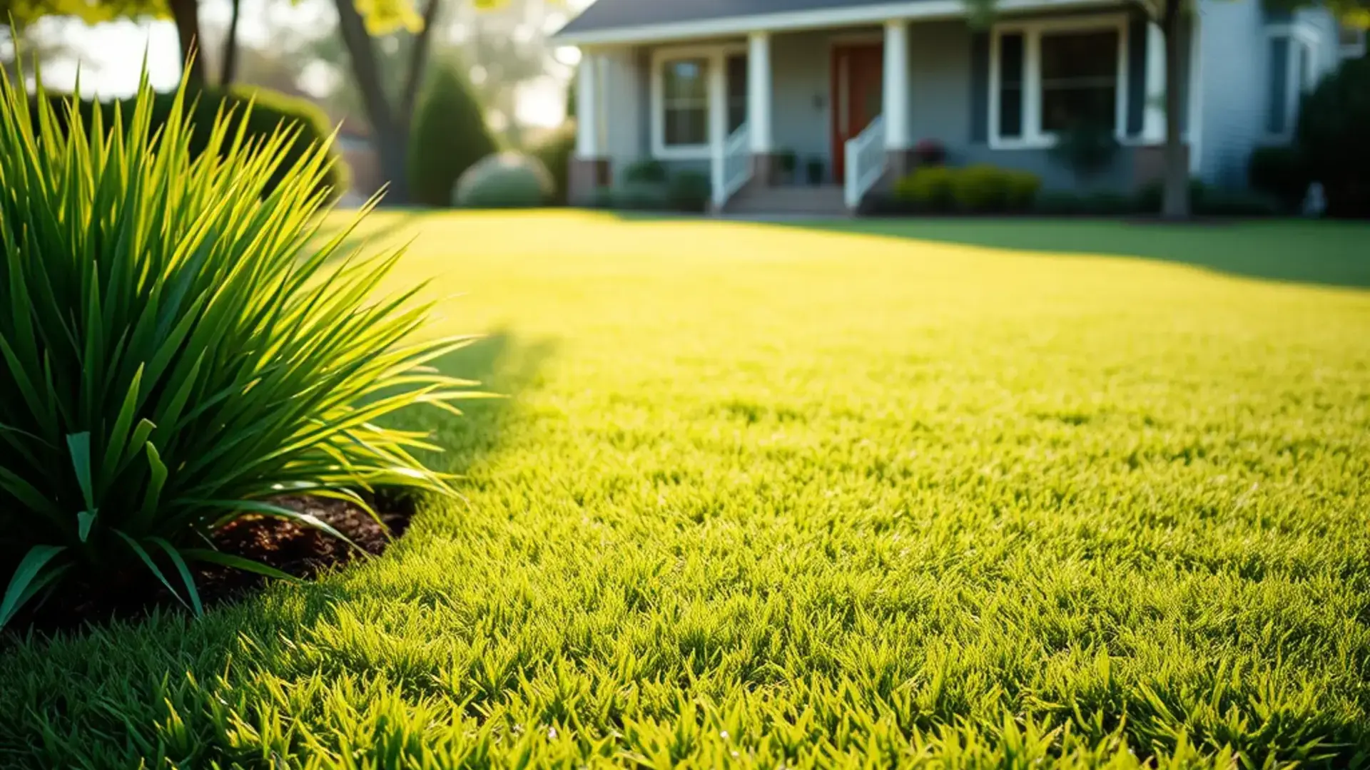 Beautiful manicured lawn