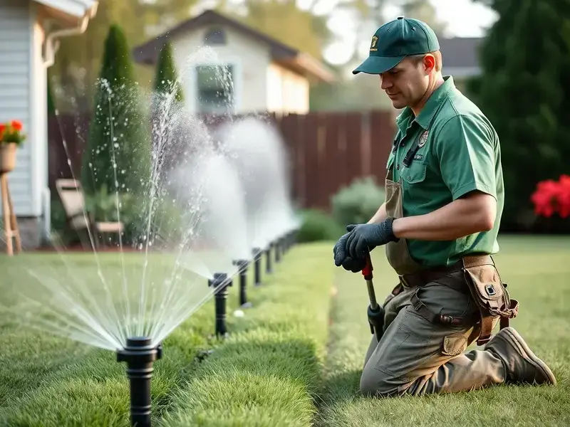 Lawnworks professional team at work