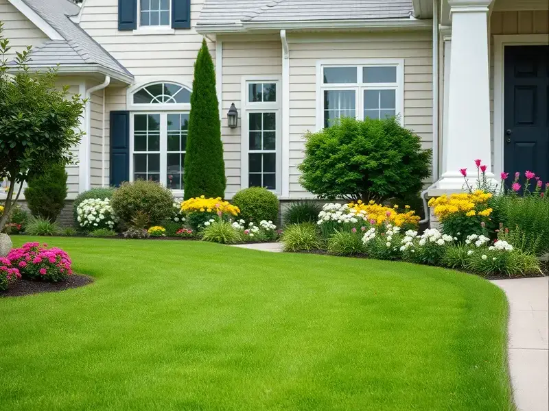 Beautiful residential lawn maintenance